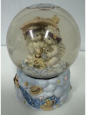 VINTAGE Dreamsicles Westland Snow Globe Tea For Two Tune Music Box D1004